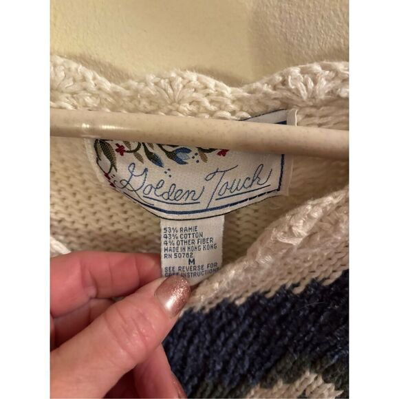 Vintage Golden Touch V-Neck Sweater - Picture 2 of 3